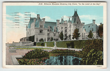 Postcard Vintage Biltmore Mansion Lily Ponds In The Land Of The Sky Ashville, NC picture
