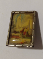 Religious Mary Icon Small Framed Vintage picture