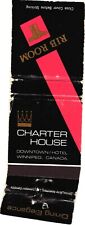 Winnipeg Canada Charter House Downtown Hotel Vintage Matchbook Cover picture