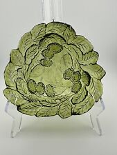Indiana Glass Green Loganberry Serving Bowl Green Glass Candy Dish Vintage Decor picture