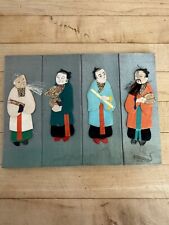 VTG Silk Chinese Paper Dolls Hand-crafted Note Cards Immortals Of Eternity Lot 8 picture