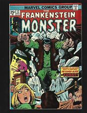 Frankenstein #12 (1973 Ser) VG+ Mayerik Ditko Story Reset to Present Time Horror picture
