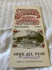 1925 Soboba Mineral Hot Springs Brochure Very Good picture