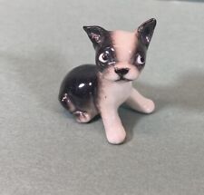 Vintage Hagen Renaker Ceramic Boston Terrier Puppy Dog Figurine picture