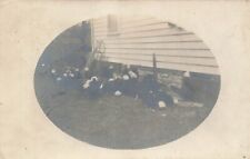 WALTON NEW YORK NY~FANCY CHICKENS-SELLING MESSAGE~1909 REAL PHOTO POSTCARD picture