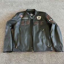 Harley Davidson Leather MOTORCYCLE Jacket Mens XL MOTO HDMC 97129-13VM Rare picture