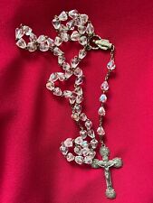 VINTAGE HAND CUT CRYSTAL ROSARY EXQUISITE FINE DETAILS picture
