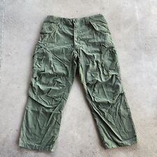 Military Pants Large Regular Green Trousers Shell Field M 1951 Cargo Baggy 50s picture