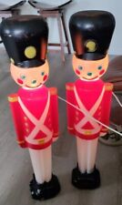 2 Vintage EMPIRE TOY SOLDIER LIGHTED BLOW MOLD Holiday Decoration 26