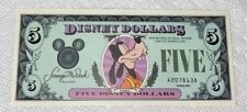 1987-A Block. $5 Disney Dollars. Goofy. Disneyland. CU. picture