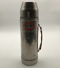 ROUGH SHAPE Unbreakable UNO VAC Stainless Steel Thermos Made in the USA picture