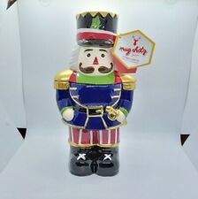 Rare Mug Shotz Ceramic Red Retro Christmas Holiday Toy Soldier Cookie Jar NWT picture