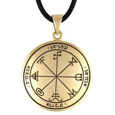 Bronze 3rd Pentacle of Saturn Key of Solomon Protection Necklace Talisman Amulet picture