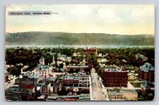 c1910 Birds Eye Aerial View Downtown Winona  Minnesota P621 picture