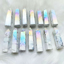 Wholesale Lot 4.4 Lb Angel Aura Howlite Obelisk Tower Point Crystal Healing picture