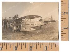 1923 ORIGINAL Photo of LAMBERT ST LOUIS AIRFIELD AIR RACES CREW, PILOT & BIPLANE picture