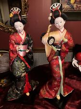 Vtg Traditional Japanese Dolls Kimono Oyama Geisha Maiko  JAPAN 16” picture