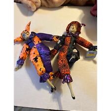 Win STUFF CLOWN MARRIENETTE DOLLS HALLOWEEN LOT OF 2 with tags  picture