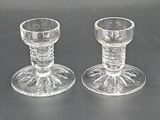 Pair Galway Crystal Candle Holders 3 3/4