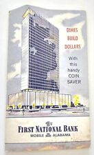 Vintage 1967 First National Bank Mobile Al Dimes Build Dollars With This Coin... picture