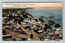 Provincetown MA-Massachusetts, View From Pilgrim Memorial, Vintage Postcard picture