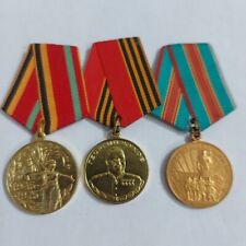 WW2 Medal Badge Ukraine Kyiv Veteran Zukov Victory .lot3 Pcs.#584c picture