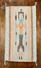 Navajo Yei Rug Wall Hanging Native American Handwoven Vintage 28” X 16” picture