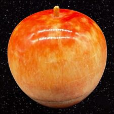 Vintage Italian Alabaster Marble Apple Paperweight Italian Carved Italy 2.5”T picture