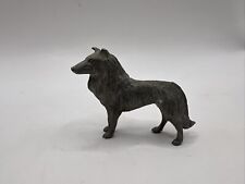 Vintage Pewter Collie Dog Miniature Figurine 1.5” picture