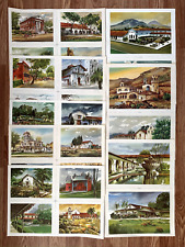 Standard Oil Co (x8) California Bicentennial Historical Mission Church Art Print picture