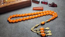 Premium - 100% Original - Amber Bakelite Muslim Prayer Beads Tasbih Misbaha picture