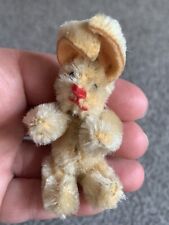 Schuco Germany Vintage Miniature Rabbit Dolll Jointed Mohair 2.5” NR picture