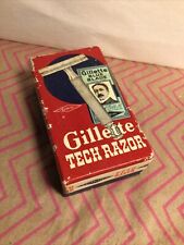 Awesome Early Gillette Tech Vintage Safety Razor Box Only picture