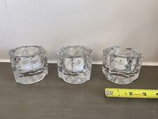 Crystal Tea Light Candle Holders - Set Of 3 picture