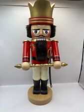 AUTHENTIC STEINBACH GERMANY GERMAN KING WOODEN NUTCRACKER 14” picture
