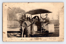 RPPC 1911. STONEFORT, ILL. THREASHING WHEAT. POSTCARD. GG17 picture