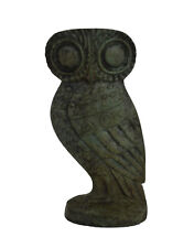 Owl of Wisdom Bronze flat figurine - Goddess Athena symbol - Handmade in Greece picture