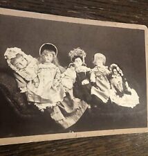 Creepy or Cute? Dead Dolls on Settee - Unusual Antique Photo, 1880s California picture