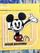 💛 Walt Disney World Retro D Annual Passholder Mickey Mouse Car Magnet Authentic picture