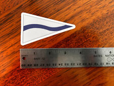 CCA Burgee Stickers, navy blue imprint on white vinyl, for car & boat windows picture