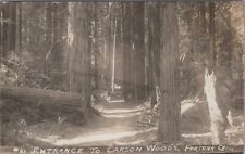 Fortuna, CA: RPPC Entrance To Carson Woods, California Real Photo Postcard picture