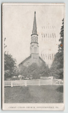 Postcard Vintage Christ Union Church in Shoenersville, PA picture