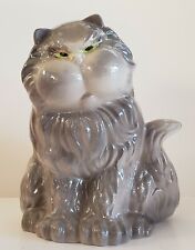 'RARE' Grinch Face Persian Cat Statue Figure Ceramic Sitting Hand Painted 9