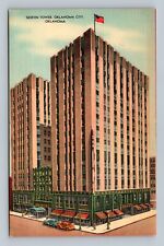 Postcard Oklahoma City OK Skirvin Tower Building Unposted Linen picture