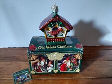 Old World Christmas The Birdhouse Ornament Glass Blown Bird House Glitter W/tag picture