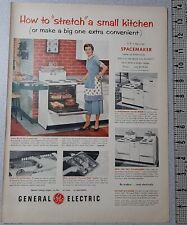 1954 General Electric Vintage Print Ad Appliances Oven Stove Range MCM Kitchen picture