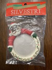 vintage Silvestri Xmas African American Santa ornament/ photo holder new w/ tags picture