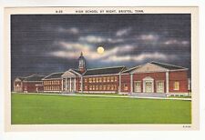 Postcard: High School, Bristol, Tenn - Night View picture
