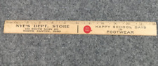 North Canton RULER Nye's Department store dept Shoe  Vintage OHIO WOOD 14 picture