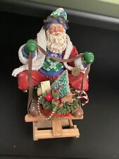 1991 Vintage Clothtique Possible Dreams Santa on Sled MIB & Tag picture